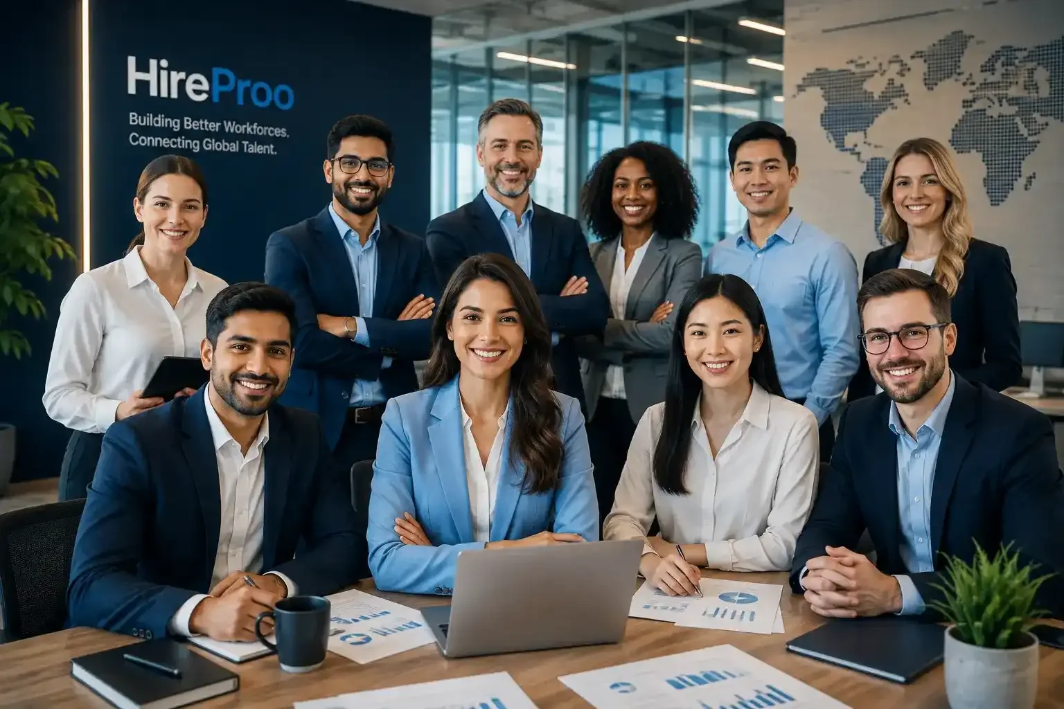HireProo recruiting team collaborating on workforce solutions
