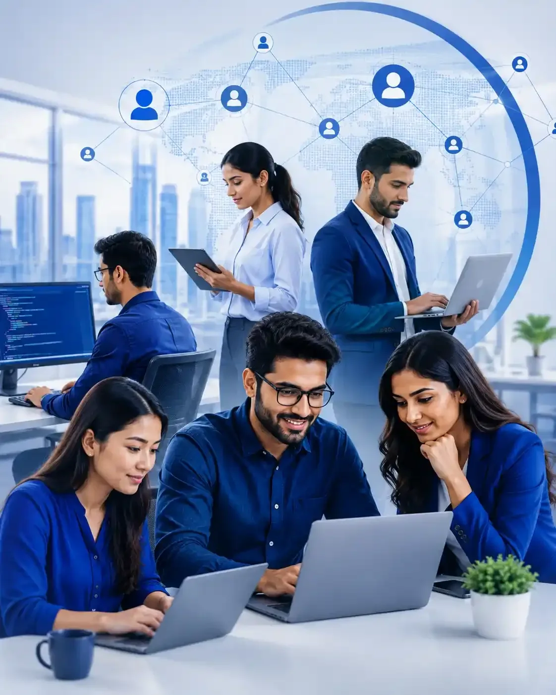 Professionals working across technology, healthcare, and other industries