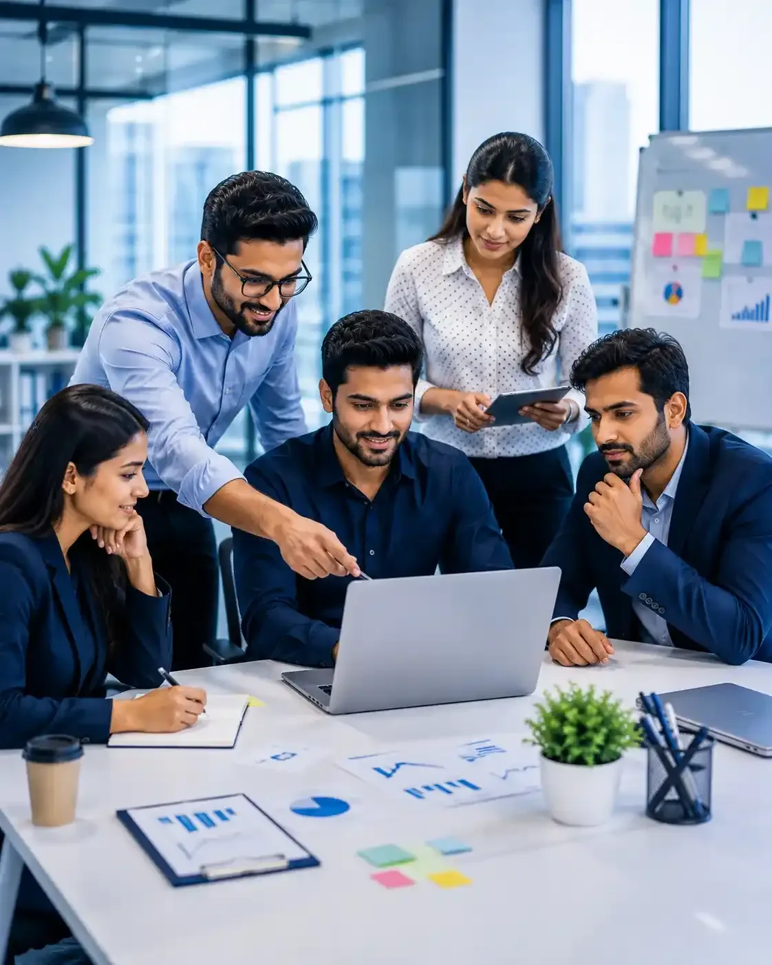 Project team of professionals delivering a business initiative